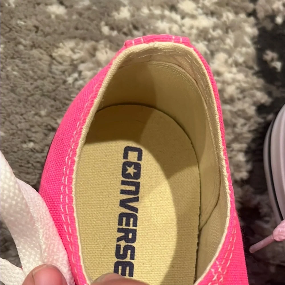 Converse Pink and White Chuck Taylor Sneakers - Picture 2 of 9